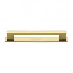 M Marcus Heritage Brass Metro Design Cabinet Pull with Plate 160mm Centre to Centre